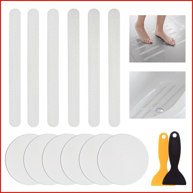 Bandă PEVA antiderapantă pentru baie, stabilizarea podelei, adeziv pe bază de cauciuc, 100 N/m