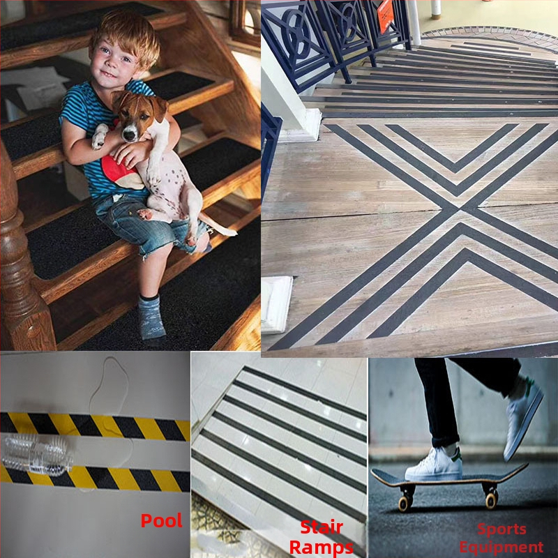 Xiuyou protisklzová páska na podlahy (PVC podklad, hrúbka 0,8 mm, akrylové lepidlo, papierové jadro, vysoká viskozita)