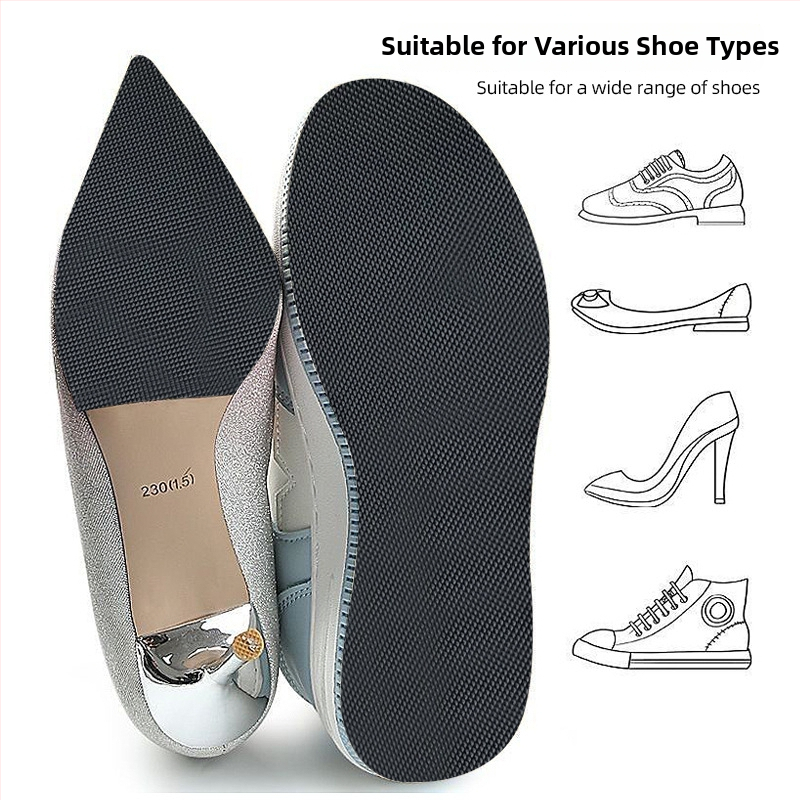 Padă de talpă din cauciuc autoadezivă pentru tocuri înalte și pantofi – antiderapant, protecție împotriva uzurii, funcționare silențioasă