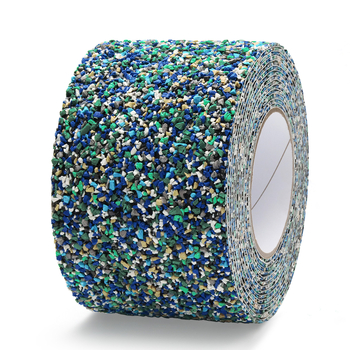 Антихлъзгаща лента на PET база с акрилно лепило, висока лепливост, хартиено ядро; подходяща за басейни, платформи за гмуркане, детски площадки и фитнес