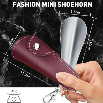 U-69 Metalni kožni izvlačivač cipela s kožnim kućištem – unisex, mini prijenosni, viseći kopča, model U-69, novi stil, Purple birthday gifts, zimsko izdanje
