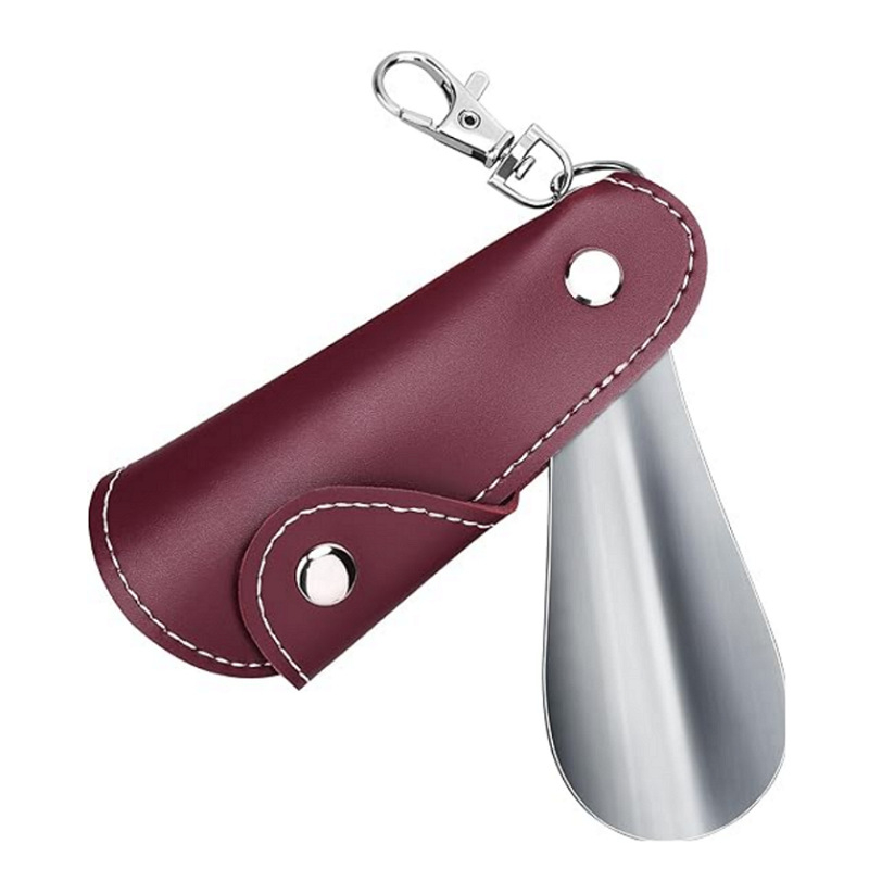 U-69 Metalni kožni izvlačivač cipela s kožnim kućištem – unisex, mini prijenosni, viseći kopča, model U-69, novi stil, Purple birthday gifts, zimsko izdanje