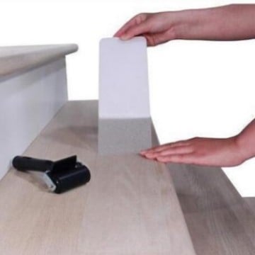 Etichetă anti-derapantă pentru scări - PEVA cauciuc, suprafață reliefată, impermeabilă, adeziv pe bază de ulei, 0,75 mm grosime, potrivită pentru toate suprafețele netede