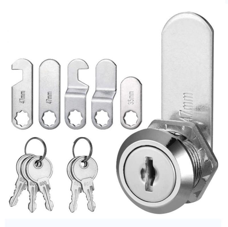 Încuietoare RV pentru dulap cu limbă rotativă, corp din aliaj de zinc, set de 5 piese cu 5 chei, model 103-16, Jia Yang