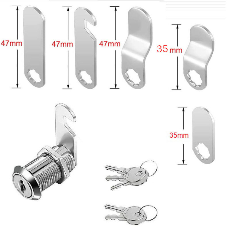 Încuietoare RV pentru dulap cu limbă rotativă, corp din aliaj de zinc, set de 5 piese cu 5 chei, model 103-16, Jia Yang
