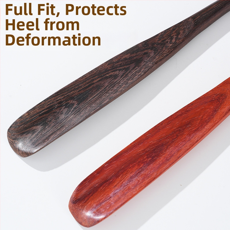 Hosszú fogantyújú fa cipőhorn idős és várandós nők számára, modern minimalist design (Anyag: chicken-wing wood; Termékkód: th01; Márka: Sandalwood gray; Kategória: Egyéb faipari termékek)