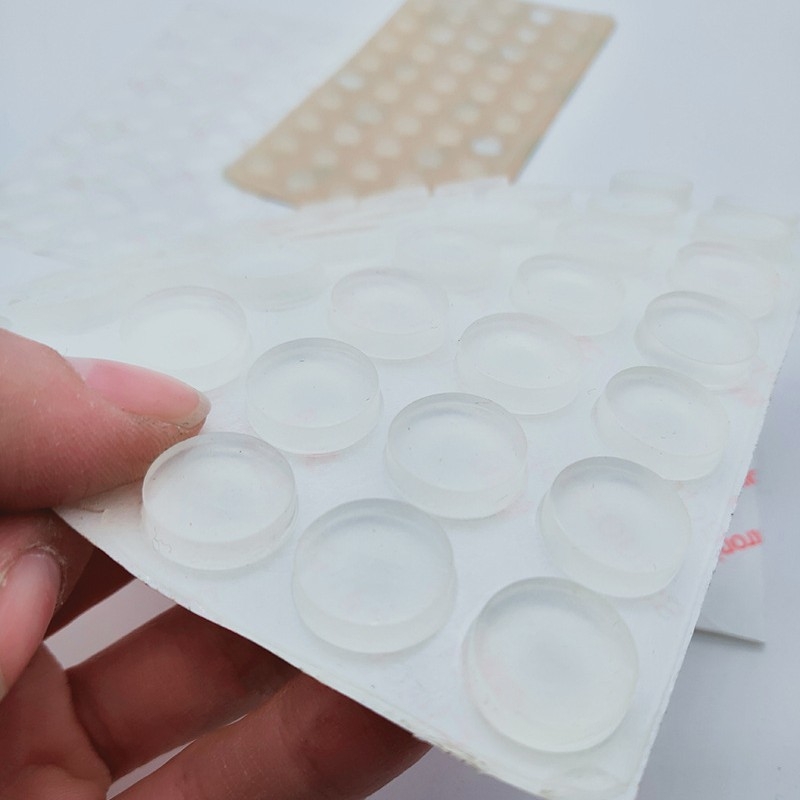 Silikónové granule proti kolíziám, priehľadná samolepiaca protišmyková podložka pre dvere skriniek a zásuvky, tlmí hluk, značka Daji