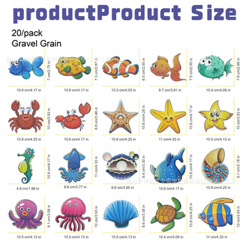 Sunset αυτοκόλλητο αντιολισθητικό για δάπεδο και τοίχο, σχέδιο με θαλάσσιο καρτούν, βάση από καουτσούκ, 20 τεμάχια ανά συσκευασία, πάχος 0,8 mm