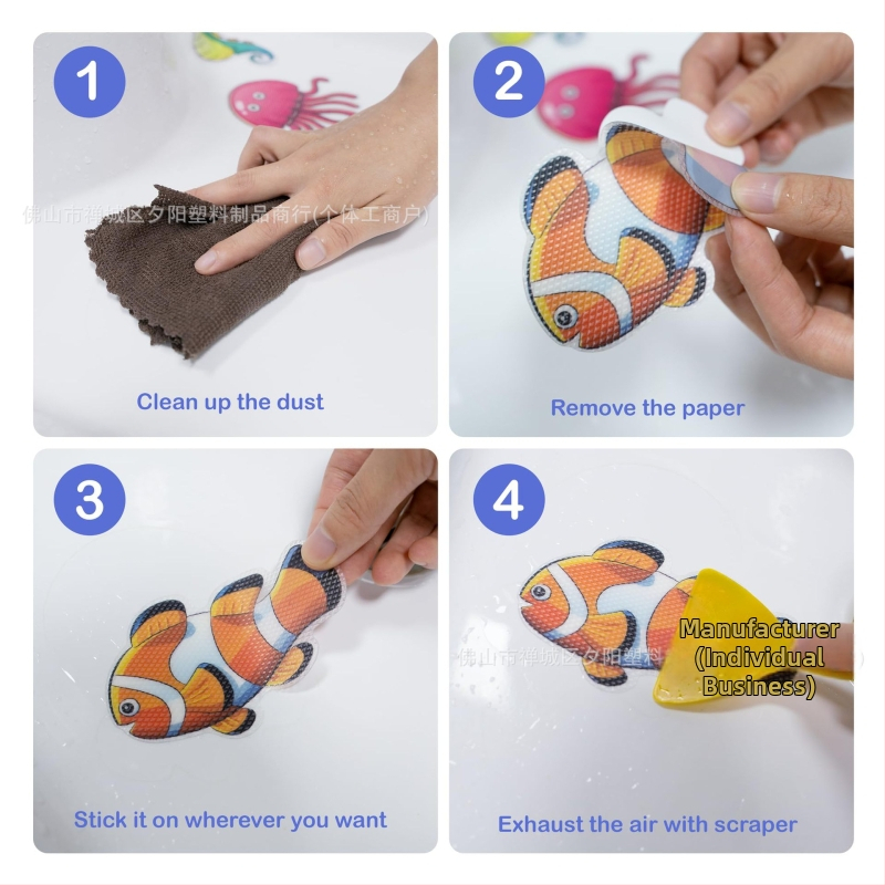 Sunset samolepiace protišmykové štítky na podlahu a stenu, dizajn detského oceánu, gumová základňa, 20 kusov v balení, hrúbka 0,8 mm