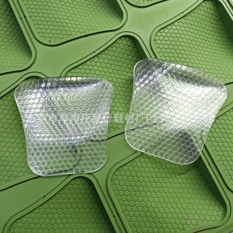 1,5 cm jastučić za luk s pčelastom uzorkom, prozirni silikon, korekcija srednjeg luka, mekana apsorpcija udaraca, polovična veličina uloška