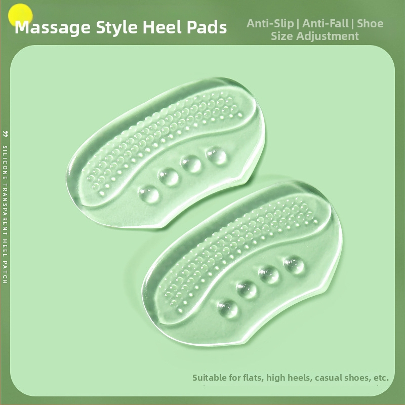 Silikónové priehľadné nálepky na päty – bez lepidla, model 7026, pre papuče, jeseň, každodenný voľný štýl