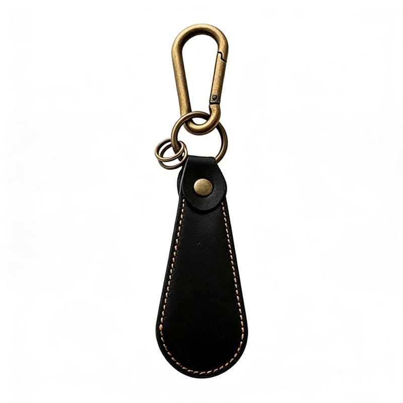 Shoehorn u japanskom stilu, minimalistički od PU kože s ključićem, unisex, za putovanja, zakrivljena drška