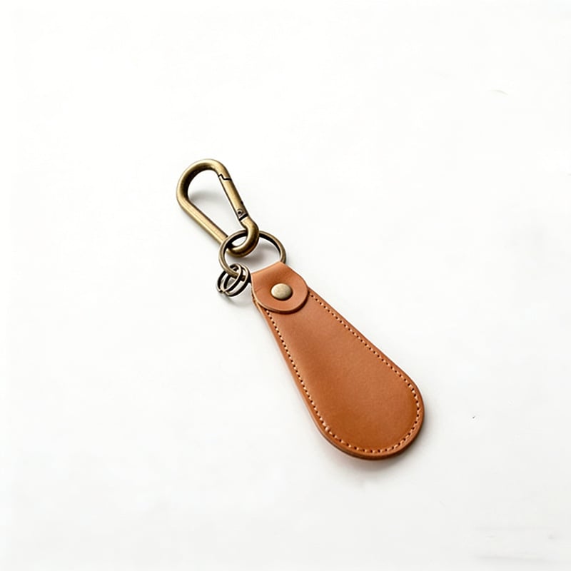 Shoehorn u japanskom stilu, minimalistički od PU kože s ključićem, unisex, za putovanja, zakrivljena drška
