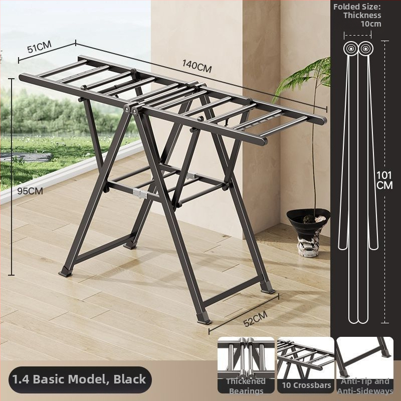 Sklopný podlahový stojan na sušenie odevov, krídlový tvar, kovový, mobilný, model JGFR-K2
