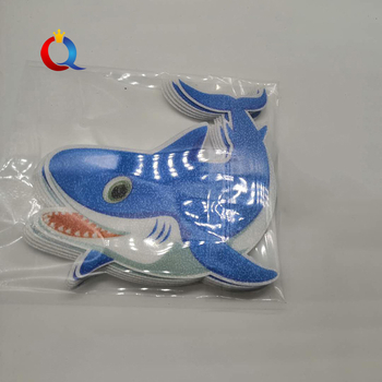 PEVA μπάνιου αυτοκόλλητο αντιολισθητικό, σχέδιο καρχαρία με χαλίκι, αυτοκόλλητο για λεία επιφάνειες, 0,8 мм πάχος, φιλικό προς το δέρμα