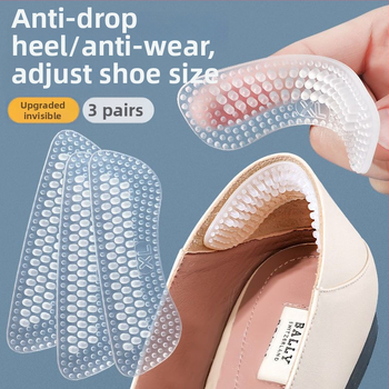 Γυναικεία επένδυση φτέρνας για παπούτσια – παχύτερη αντιολισθητική προστασία, εξάρτημα ημι-μέγεθος για προσαρμογή σε μεγάλα παπούτσια, προστασία από τριβή