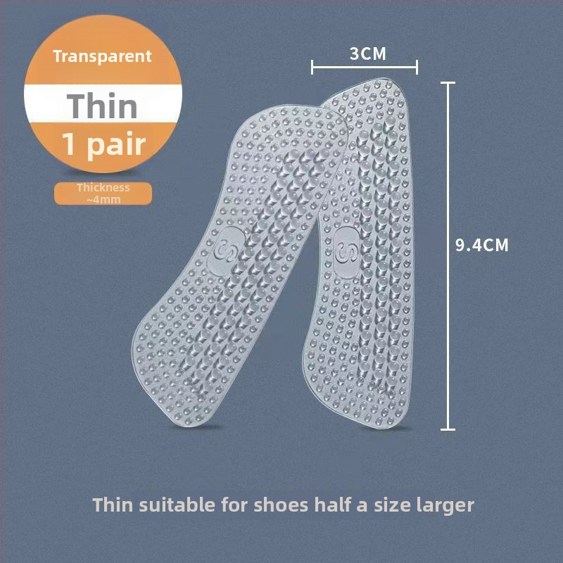 Γυναικεία επένδυση φτέρνας για παπούτσια – παχύτερη αντιολισθητική προστασία, εξάρτημα ημι-μέγεθος για προσαρμογή σε μεγάλα παπούτσια, προστασία από τριβή