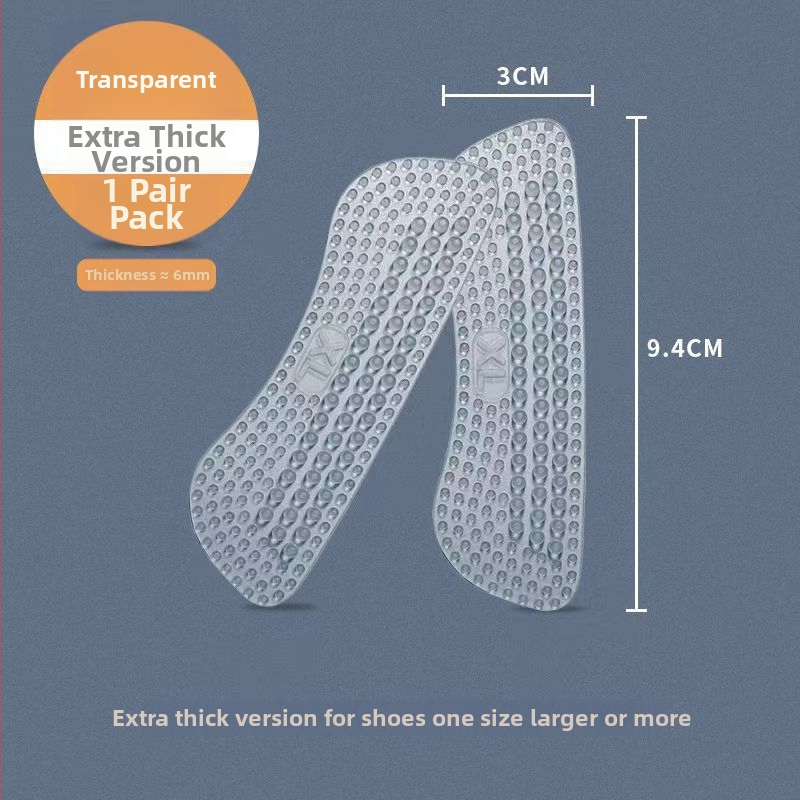 Γυναικεία επένδυση φτέρνας για παπούτσια – παχύτερη αντιολισθητική προστασία, εξάρτημα ημι-μέγεθος για προσαρμογή σε μεγάλα παπούτσια, προστασία από τριβή