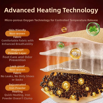 Unisex samovytápějúce vložky do zimy, univerzálny model, konštantná teplota, mugwort teplovzdušné vložky pre chôdzu