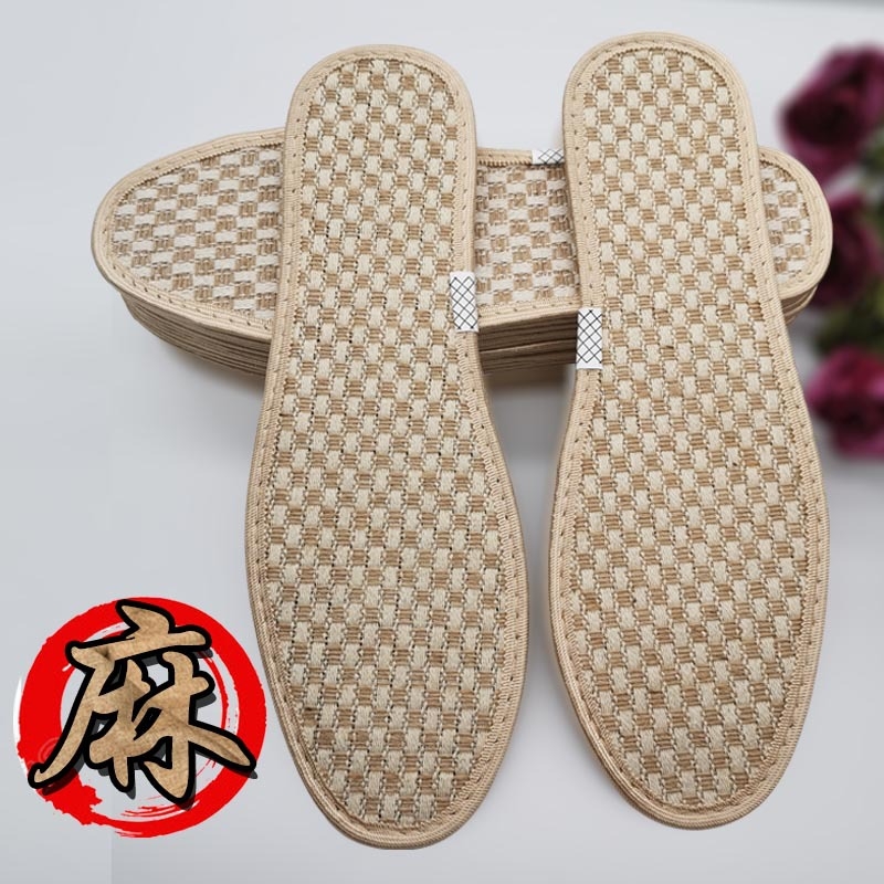 Gengxin 007 lanena uloška s bambusovim ugljem – prozračna, upija znoj, kontrola mirisa, cijela uloška za ljetne casual cipele, unisex