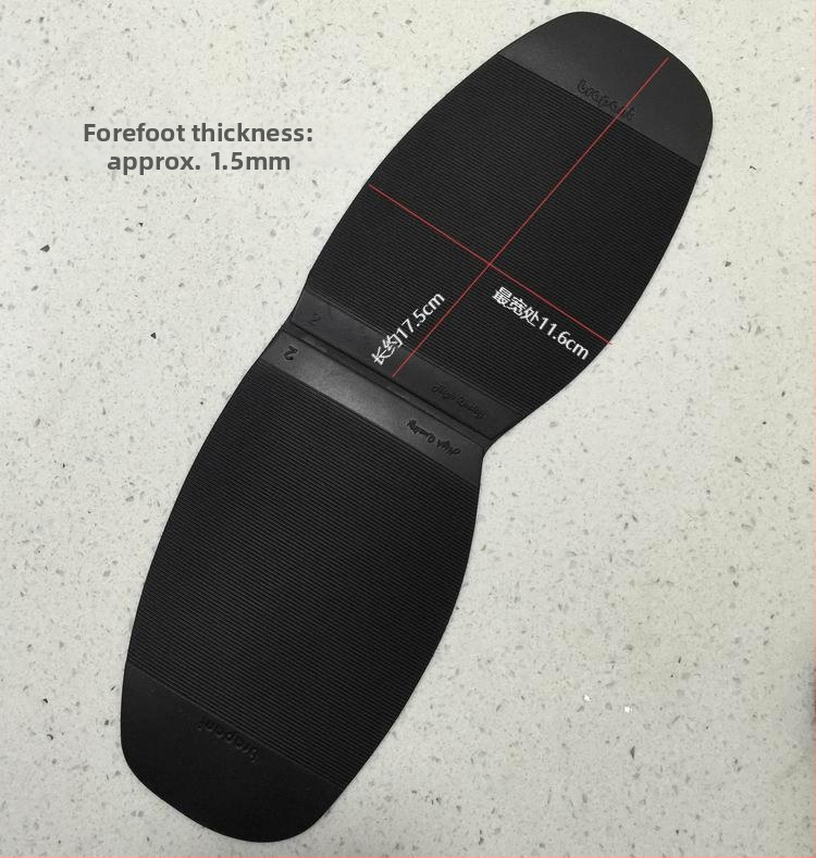 Gumená podložka na pätu a ochranný film na podrážku — odolná voči opotrebeniu, protišmyková, tichá