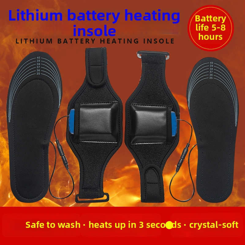 USB vyhrievané vložky s nastaviteľnou teplotou – unisex, EVA podrážka, vrchný velúr materiál, moderný a jednoduchý dizajn