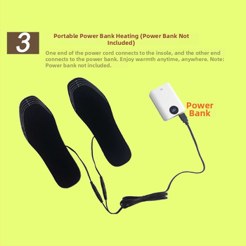 Jiabei USB vyhrievaná vložka do papúč/domácej obuvi – vrchný materiál EVA polyester, USB napájanie, unisex