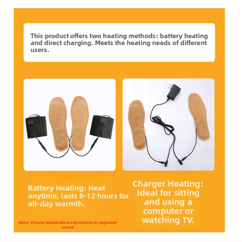 Unisex USB napajana podloga za papuče/kućnu obuću, gornji dio od pamuka, EVA đon, punjiva