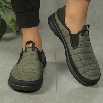 Slip-on cipele za unisex — Casual stil; gornji materijal pamuk; đona PVC; okrugli vrh; nizak peta 1–3 cm