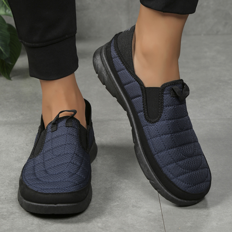 Slip-on cipele za unisex — Casual stil; gornji materijal pamuk; đona PVC; okrugli vrh; nizak peta 1–3 cm