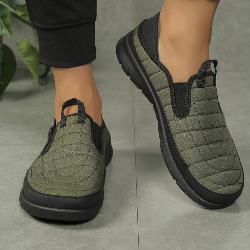 Slip-on cipele za unisex — Casual stil; gornji materijal pamuk; đona PVC; okrugli vrh; nizak peta 1–3 cm