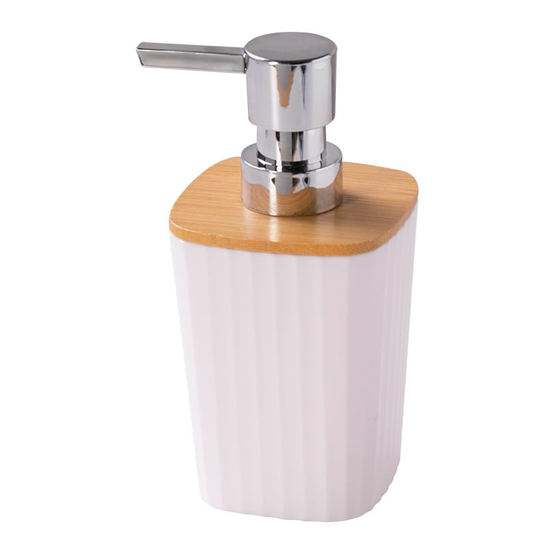 Kupaonski šestodjelni set za skladištenje, plastika; uključuje koš za otpatke, četku za zahod, pumpnu bocu, sapunicu (materijal: plastika; broj proizvoda: 100; mogućnost prilagođenog logotipa; prilagođena obrada)