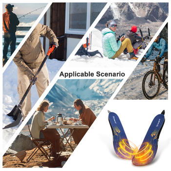 Daljinski upravljani grijani ulošci za cipele, punjive, podesiva temperatura, prilagodljive za rezanje, USB napajanje