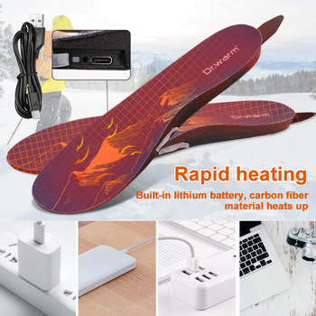 Daljinski upravljani grijani ulošci za cipele, punjive, podesiva temperatura, prilagodljive za rezanje, USB napajanje