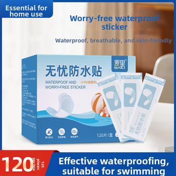 Jednokratni vodootporni prozirni flaster za rane, diskretan bez tragova, kompaktan, materijal: tkanina, 120 komada, rok trajanja 3 godine