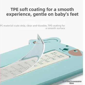 Detský merací nástroj na dĺžku nohy, ABS materiál, rozsah merania 0–19 cm, balenie 100 kusov, pre domáce použitie