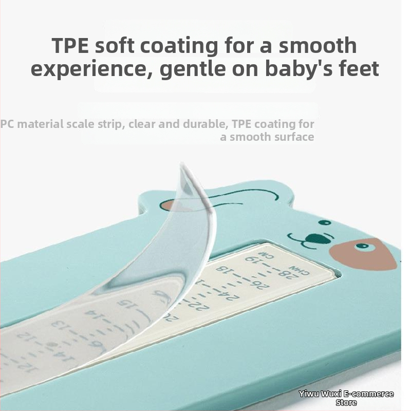 Detský merací nástroj na dĺžku nohy, ABS materiál, rozsah merania 0–19 cm, balenie 100 kusov, pre domáce použitie