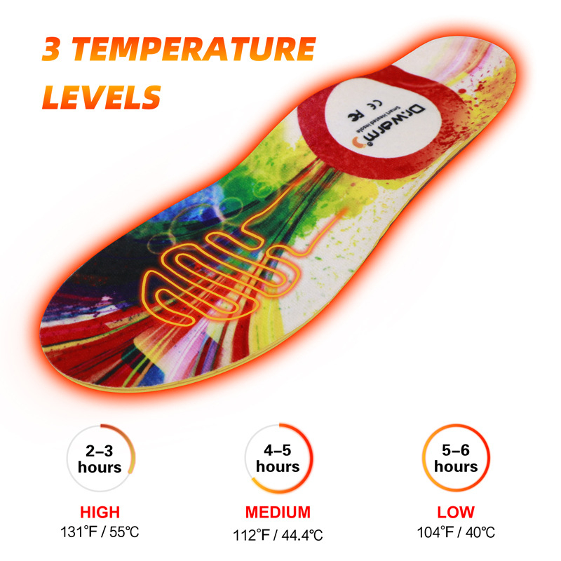 Ηλεκτρικός θερμαινόμενος πάτος για παπούτια με έλεγχο μέσω εφαρμογής, τρία επίπεδα θερμοκρασίας, στήριξη καμάρας, EVA πλήρης πάτος, μοντέλο S2, κατάλληλο για όλα τα παπούτσια