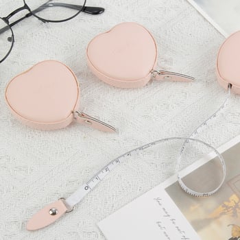 Jin xun PU кожена малка рулетка за измерване – персонализируема рулетка за измерване на облекло, обхват 1,5–2 м, три обиколки