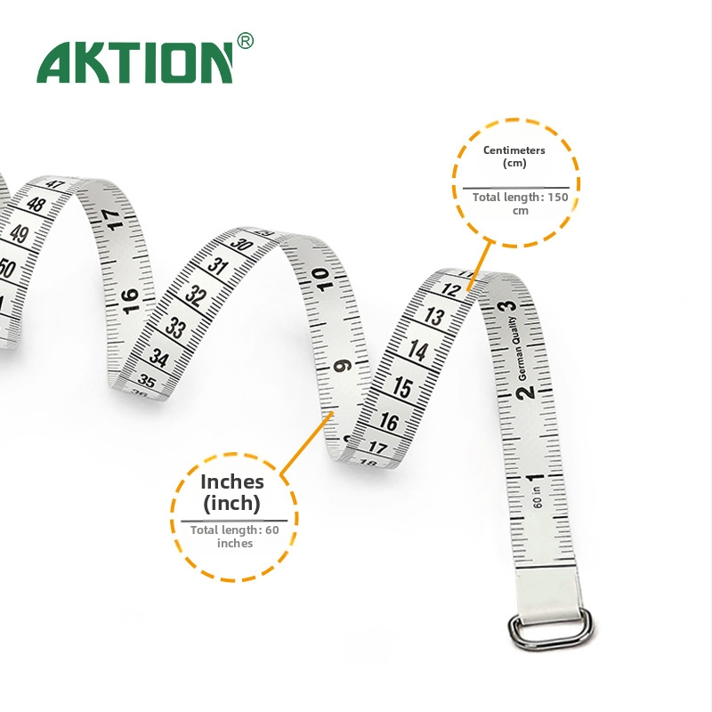 Ankexin mini páska na kľúče, dĺžka 1,5 m, plast, meranie pása a veľkosti oblečenia, prenosný