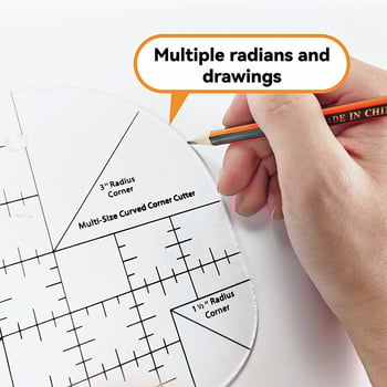 Акрилен многофункционален шевен шаблон за пачуърк с колело-нож, DIY специално оформен модел A6