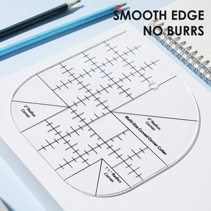 Акрилен многофункционален шевен шаблон за пачуърк с колело-нож, DIY специално оформен модел A6