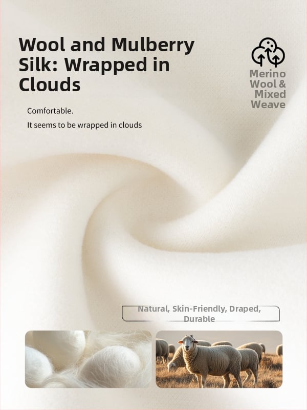 Φαρδιά παντελόνια από μείξη μαλλιού και πολυεστέρα, με επένδυση φλίς, ψηλόμεσα, παχιά για τον χειμώνα 2025, casual στυλ