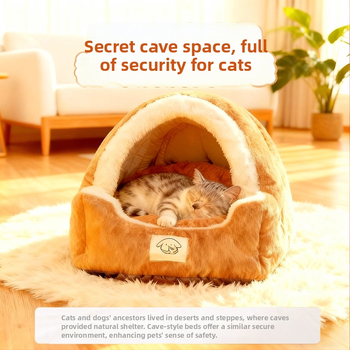 Котешко гнездо за всички сезони със сваляща се облицовка за пране, топла високоеластична пяна и 3D мрежеста повърхност