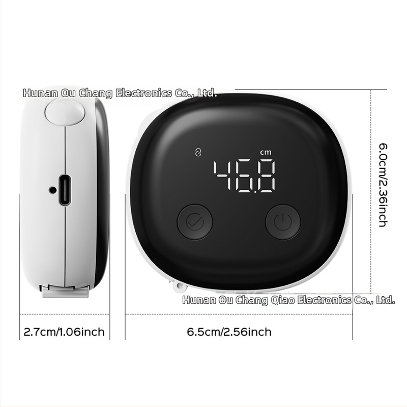 Inteligentná Bluetooth meracia pás na obvod pása, automatické vysúvanie, prenosné ABS telo, model OCQ-823, rozsah 150 cm