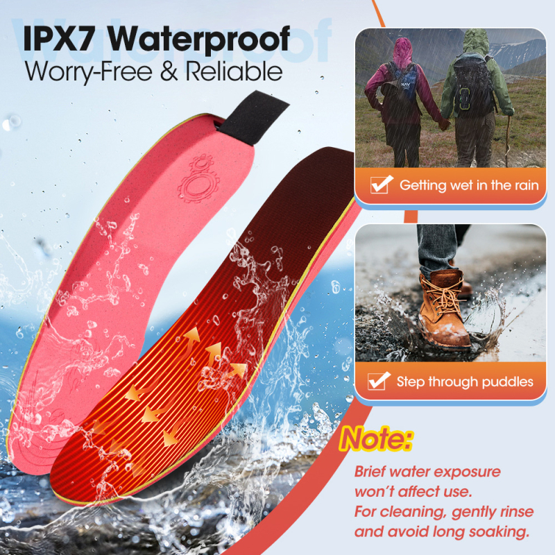 Θερμαινόμενες ενδοσολίδες με έλεγχο μέσω εφαρμογής, επαναφορτιζόμενες με USB 3000mAh, κατάλληλες για παντόφλες/οικιακά παπούτσια, CE/FCC/ROHS