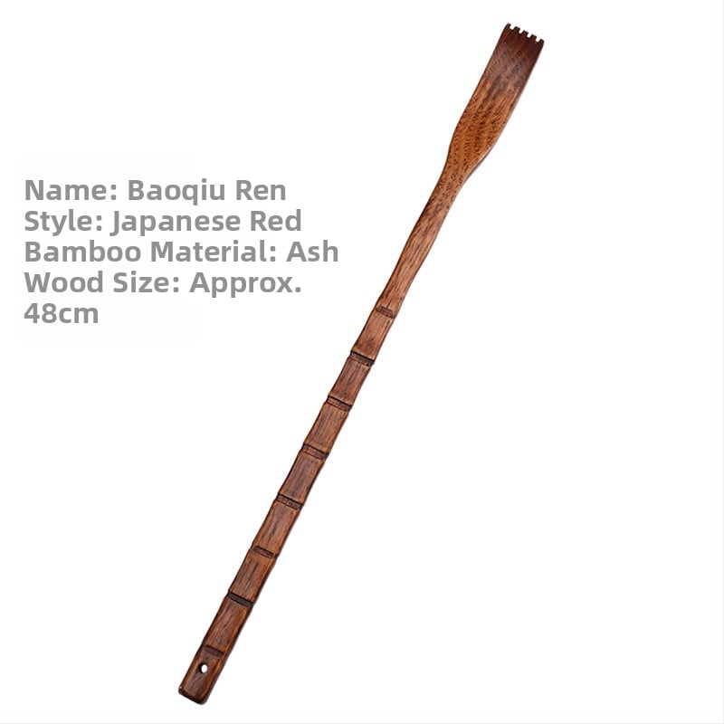 Scărpinător din lemn solid, multifuncțional, pentru vârstnici — uz casnic, masaj și alinare de mâncărime, lemn/bambus