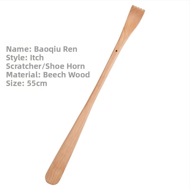 Scărpinător din lemn solid, multifuncțional, pentru vârstnici — uz casnic, masaj și alinare de mâncărime, lemn/bambus