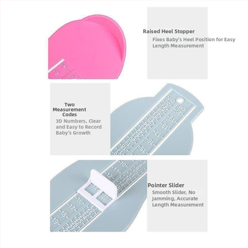 Plastový merací nástroj na meranie dĺžky nohy dojčiat a batoľat, vnútorný merací pravítko pre dĺžku topánok, univerzálny domáci merací prístroj