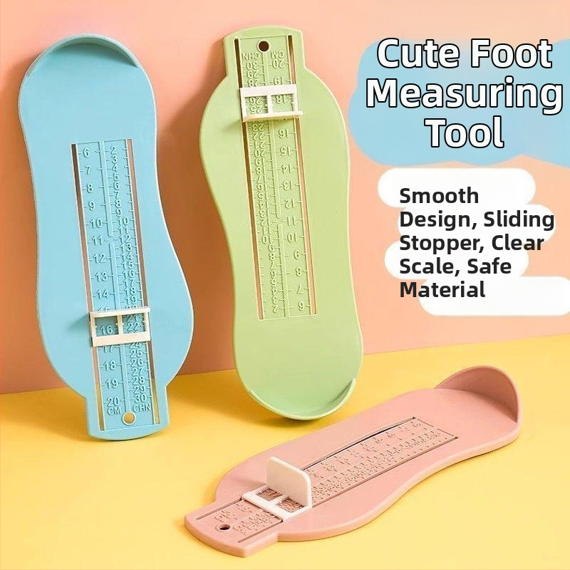Plastový merací nástroj na meranie dĺžky nohy dojčiat a batoľat, vnútorný merací pravítko pre dĺžku topánok, univerzálny domáci merací prístroj